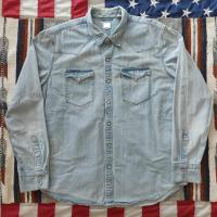 ราคา ลีวาย เสื้อเชิ้ตคาวบอยผ้า cotton หนาไม่บาง กระดุมมุกยกขอบ Made in Bangladesh (19287787673)