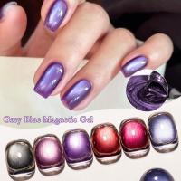 ราคา MTSSII 7ml สีเทาสีฟ้าแม่เหล็กเจล Cat Eye เล็บเจลกึ่งถาวร UV เจลเคลือบเงาเล็บ (42018546998)