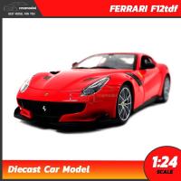 ราคา โมเดลรถ เฟอร์รารี่ FERRARI F12tdf สีแดง (Scale 1:24) โมเดลประกอบสำเร็จ พร้อมตั้งโชว์ โมเดลรถสะสม Bburago (1528498470)