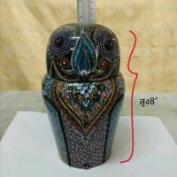 ราคา นกฮูก ฝาเปิด เครื่องเขิน Lacquer ware Owl painting 8" (22618038814)