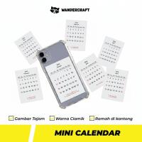 ราคา Mini Calendar Card 2026 Back HP Case HP Calendar Card Aesthetic Portable (57500877170)