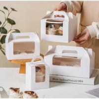 ราคา กล่องคัพเค้กหูหิ้ว (ชุด 10 กล่อง) กล่องคัพเค้ก สีขาว 1 2 4 6 เค้ก (44313527623)