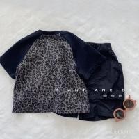 ราคา แขนสั้นสำหรับเด็กผู้ชาย แฟชั่นเกาหลีฤดูร้อน ลายเสือดาว สไตล์สบายๆ ผ้าฝ้ายแท้ คอกลม T เสื้อ (27728795588)
