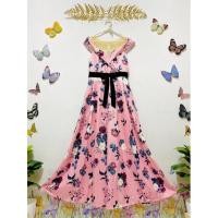ราคา เดรสยาวลายกุหลาบสีชมพูงานป้ายโบริชต้าไซร์Lป้ายห้อย (18561066160)