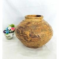 ราคา แจกันทรงโอ่ง ผิวหยาบ งานวินเทจ เครื่องปั้นดินเผาโบราณมือสองจากญี่ปุ่น (25515121150)