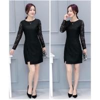 ราคา พร้อมส่ง ชุดดำ ชุดดำลูกไม้ สวยหรู ชุดดำยาว เดรสดำออกงาน ชุดดำไปงานศพ ชุดดำงานศพหญิง ชุดดำผู้หญิง (16364289633)
