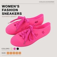 ราคา ꕥCatalog Fashionꕥ รองเท้าหนัง แบบสวมหุ้มส้น ฉลุลายดาว หัวใจ มีให้เลือก 3 สี รองเท้าแฟชั่นผู้หญิง ใส่สบาย เบา นุ่ม (50205461503)