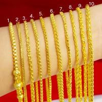 ราคา สร้อยคอทอง 1 บาท ความยาว 20, 24 นิ้ว ทองชุบ ลายผ่าหวายมน เกลียวเชือก สี่เสา ทาโร่ โซ่/คตกิตตัดลาย คั่นหัวจรวด พร้อมส่ง (52205068825)