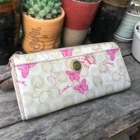 ราคา กระเป๋าสตางค์หนัง COACH แท้ 100% ใบยาว มือสอง ญี่ปุ่น (7543585077)