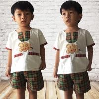 ราคา เสื้อผ้าเด็ก ชุดไทยเด็กชาย สีขาวช้าง ลายเขียวแดง กางเกงเด็กลายสก๊อต ราคาถูก ชุดพื้นเมืองเด็ก ชุดไทยเด็กผู้ชายภาคเหนือ (4649052046)