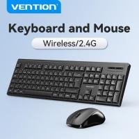 ราคา Vention Wireless Keyboard and Mouse Set with 2.4G 1200 DPI 104key soft-touch Keyboard for Laptop Computer PC Bluetooth Wired Mouse and Keyboard Combos (28855152191)
