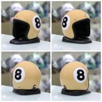 ราคา หมวกกันน็อค วินเทจ คลาสสิค AVEX LB CAFE เลข8 ครีมเงา (6018418667)