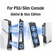 ราคา พัดลมระบายความร้อน PS5/PS5 Slim,ระบบระบายความร้อนที่เงียบสงบสําหรับ PS5 /PS5 Slim Digital/Discs Edition พร้อมพัดลม 3 ตัว/พอร์ต USB 3.0 (57403430525)