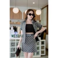 ราคา (s) ชุดเซต 3 ชิ้น เสื้อ+กระโปรง+เสื้อคลุม ชุดเซตกระโปรง งานป้าย my style (28410567130)