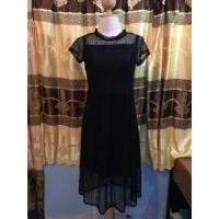 ราคา เดรสลูกไม้ สีดำลูกไม้แน่นผ้านิ่ม (1939801408)