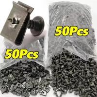 ราคา คลิปหนีบรูปตัวยูสําหรับงานหนักพร้อมสกรูแตะตัวเอง - หัวเข็มขัดป้องกันกันชนรถยนต์สีเขียวทหาร สปริง 10/30/50 ชุด (28939188801)