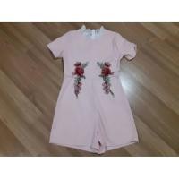 ราคา จั้มสั้นสีชมพู ลายปัก กุหลายแดง พร้อมส่ง (610584439)