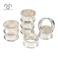 ราคา [ขาย ม5]8 ชิ้นของโลหะผสมสังกะสีลูกปัดแหวนผ้าเช็ดปากหัวเข็มขัดที่ละเอียดอ่อน (สีเงิน) (52604776051)