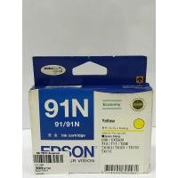 ราคา Epson 91N Y ตลับหมึกอิงค์เจ็ท สีเหลืองของแท้ โล๊ะล้างสต็อก (6841040827)