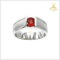 ราคา แหวนออเร้นท์แซฟไฟร์(ซองเจีย) สีส้มแดงสวยงาม ตัวเรือนเงินแท้925 (3278087438)