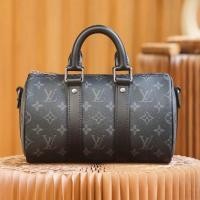 ราคา Louis Vuitton กระเป๋าBoston พิมพ์ลายดอกไม้สีดำ หนังสัมผัสคลาสสิก พร้อมสายสะพาย (48404453138)