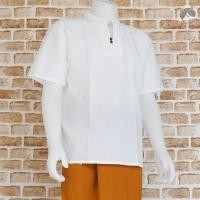 ราคา เสื้อชายคอจีน แขนสั้น สีขาว ใส่ง่าย ใส่สบาย เนื้อผ้าฝ้าย เสื้อขาว เสื้อชาย เสื้อพื้นเมืองชาย (5270640008)