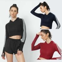 ราคา Oppa Style Shop Crop Hoodie Sweater / แขนยาว Crop Sport ยิมนาสติกฟิตเนสโยคะ (24295474900)