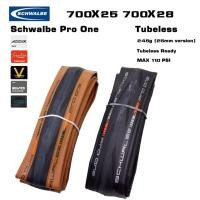 ราคา ยางนอกจักรยานเสือหมอบ Schwalbe Pro One Tubeless สีดำ สีคลาสสิค 700X25 700X28 (5958351257)