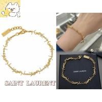 ราคา แบรนด์ใหม่ของแท้ SAINT LAURENT / YSL โลหะป้ายสลักโลโก้สร้อยข้อมือแฟชั่น (41612833748)