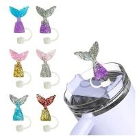 ราคา หมวกฟางหางนางเงือกสําหรับหลอด 10 มม. อุปกรณ์เสริมเครื่องดื่มแวววาวเข้ากันได้กับ stanley Tupperware, Contigo & Zojirushi | ผ้าคลุมฟางน่ารักและสนุกสําหรับเด็กชุด 7 สี (28976495340)