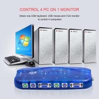ราคา 2 or 4 Port PS2 KVM VGA Switch with 2 or 4 Set Cable For Mouse Monitor PC (19407797047)