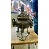 ราคา กระถางกำยานทองเหลืองสะสม หัวมังกร ฐานนก ทำจากทองเหลือง มีขนาดกว้าง 9.5 ซม., ยาว 16 ซม., และสูง 24.5 ซม. (55253873743)