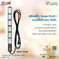 ราคา เสิร์จปลั๊ก ( Surge Plug ) รางปลั๊กไฟ มอก. กันฟ้า Model : PP12M จำนวน 12 เต้ารับ (23629919279)