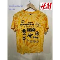 ราคา H&M#เฮชแอนด์เอ็ม เสื้อยืด อก 35 นิ้ว ยาว 22.5 นิ้ว SIZE XS สภาพดี ไม่มีตำหนิ จ้า (28802594333)