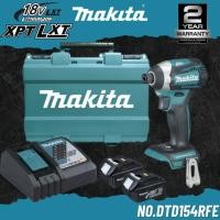 ราคา MAKITA ชุดสว่านอิมแพคไร้สาย 18V 1/4" 175Nm. No.DTD154RFE (แบตเตอรี่-แท่นชาร์จ) (25442155479)