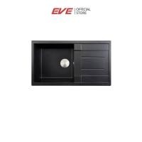 ราคา EVE ซิงค์หินแกรนิต 1 หลุม มีที่พัก สีดำ PRIME 860/500 (26562866841)