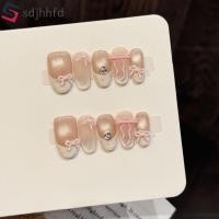 ราคา 10 ชิ้นสั้นรูปไข่กดบนเล็บแมวตาออกแบบแฟลช พลอยเทียม ตกแต่งสําหรับผู้หญิงเล็บเทียมเคล็ดลับ (50104463312)