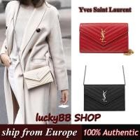 ราคา YSL Yves Saint Laurent Monogram woc กระเป๋าไหล่ข้ามตัว ของแท้100% (28376839391)