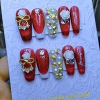 ราคา พร้อมส่งในไทย เล็บปลอมสําเร็จรูป สวย น่ารัก เล็บเจลสำเร็จรูป เลือกขนาดได้ เล็บปลอมพร้อมติด บรรจุ10ชิ้น แถมฟรี ตะไบ กาว (29324357695)