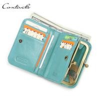 ราคา CONTACT'S ใหม่ของแท้หนังผู้หญิงสั้นกระเป๋าสตางค์หนังเหรียญกระเป๋าหญิงฤดูร้อน RFIDSlim กระเป๋าสตางค์สําหรับผู้หญิง (29303940391)