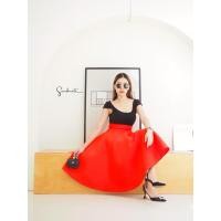 ราคา big size34-40กระโปรงผ้าโฟมชิ้นเดียว ทรงย้วยพริ้วสวิง (29603771320)