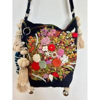 ราคา กระเป๋าผ้าทอมือ ด้นลายปักลายดอกไม้ (23869896769)