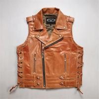 ราคา HARLEY ANGEL Harley รถจักรยานยนต์หนังเสื้อกั๊กผู้ชายและผู้หญิงชุดสูทแนวทแยงซิปสีแดง cowhide เสื้อกั (26768836335)