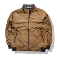 ราคา Crocodile Brown Solid Full Zipper Jacket รอบอก 47” (25193507991)