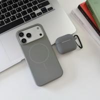 ราคา ส่งจากไทย สีเทาเข้ม ไอโฟน i17 17promax เคสกำมะหยี่ ชาร์จได้ สีพื้น งานกล่อง เคสนิ่ม ซิลิโคน 16promax 16 13 14 15 Airpods (48254540730)