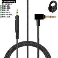 ราคา 4.4 มม.2.5 มม.Balance เปลี่ยนสายถักสายไฟสําหรับ Sennheiser HD 400 Pro 560 S 2.20S 2.30 2.30i 2.30G หูฟัง (27179861249)