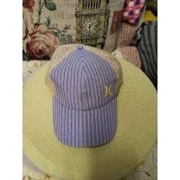 ราคา Hurley Cap หมวกวินเทจ ลายทาง สีม่วง ครึ่งหลังตาข่ายสีทอง มือสอง สภาพดี (23058163014)