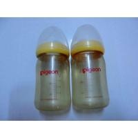 ราคา ขวดนม pigeon สีชาคอกว้าง 2 ขวด ส่งฟรี (1994228791)