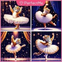 ราคา 【PM 】 เต ้ นรําเสือ 5D ภาพวาดเพชรปักครอสติชชุดเพชรอะคริลิครอบเพชรภาพวาดสําหรับตกแต ่ งบ ้ านหมีน ้ อย Van Gogh แขวนภาพวาด 动物 5242 (25278851971)