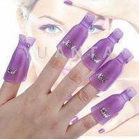 ราคา ตัวหนีบนิ้วแช่น้ำยาล้าง ถอดเล็บเจล ตัวหนีบนิ้วแช่น้ำยาล้าง 1 ชุด มี10ชิ้น (13689015592)